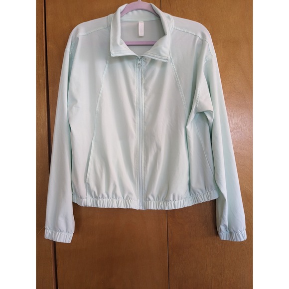 Zella Jackets & Blazers - Zella Womens Mint Green‎ Ripstop Full Zip Athletic Jacket Mock Neck L
